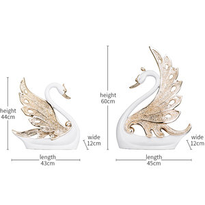 Thủ Công Mỹ Nghệ Kích Thước Nhỏ Điêu Khắc Nhựa Polyresin Thiên Nga Tượng Động Vật - Product Image 2