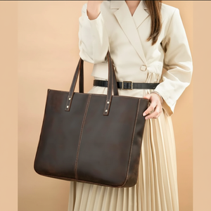 Haute qualité en cuir véritable femmes sac de messager élégant Mature épaule fourre-tout luxe rétro bureau ordinateur - Product Image 1