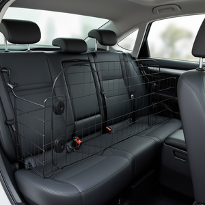 Barrière de voiture réglable en treillis métallique pour chien, 35,4x16,5 pouces, ajustement universel, protège-tête arrière, couvre-banquette arrière pour animaux - Product Image 2