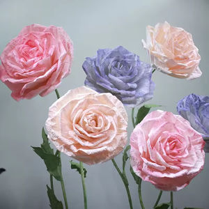 Décoration de mariage, événement à grande échelle, décoration extérieure, vitrine de centre commercial, fleur géante faite à la main, rose géante, produit fini - Product Image 4