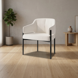 Fauteuil de salon moderne en tissu avec pieds en métal, dossier solide, design contemporain, fauteuil de détente pour la maison - Product Image 5