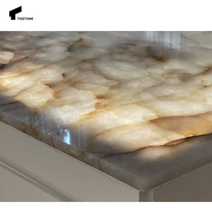 Tostone Cristallo Vena Oro lastre di quarzite naturale per sala da pranzo all'aperto a parete dell'isola piano di lavoro decorazione da tavolo - Product Image 6