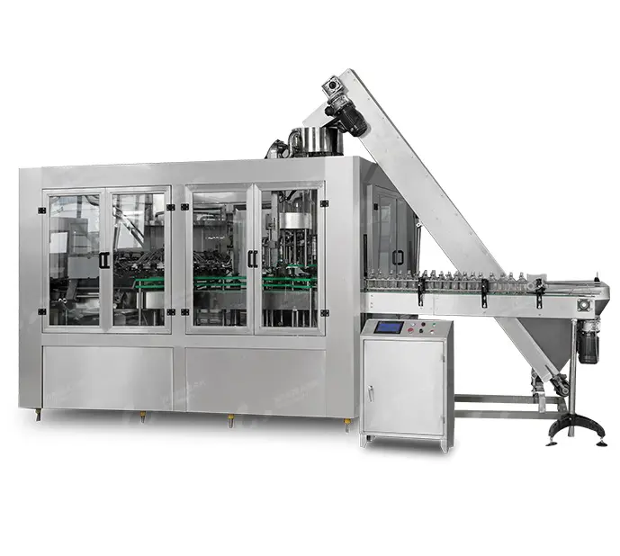24-24-8 الآلات المعدنية التلقائي مصنع زجاجات مياه بيع/خط إنتاج 8000BPH مع CE
