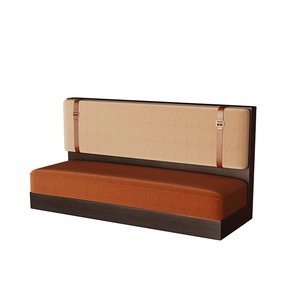 Ensemble de mobilier de <span class=keywords><strong>restaurant</strong></span> moderne vintage en cuir, durable, avec banquette et chaises pour usage commercial - Product Image 6