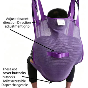 Imbracatura di Sollevamento Paziente Traspirante in Rete con Apertura sui Glutei, Imbracatura Portatile <span class=keywords><strong>per</strong></span> Sollevamento Infermieristico <span class=keywords><strong>per</strong></span> <span class=keywords><strong>Disabili</strong></span> - Product Image 4