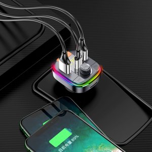 Pd20w + QC3.0 Thuốc lá nhẹ hơn <span class=keywords><strong>bluetooth</strong></span> 5.0 đài phát thanh <span class=keywords><strong>Receiver</strong></span> âm nhạc máy nghe nhạc xe sạc hỗ trợ tay-miễn phí cuộc gọi - Product Image 5