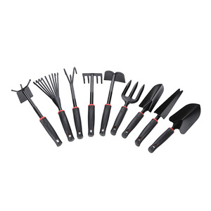 Ensemble d'outils de jardinage portables en acier au carbone, 9 pièces, outils de pelouse avec poignée en ABS, outils à main de jardin - Product Image 1