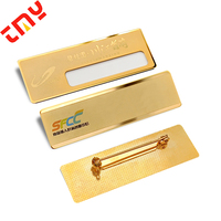 Badges nominatifs rétractables en métal doré avec dos magnétique Épinglette en métal époxy avec impression personnalisée