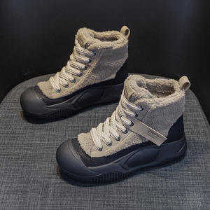 Botines de plataforma de cuero con cordones para mujer, tacón grueso, estilo británico, informales, de invierno, novedad 2025, para influencers - Product Image 4
