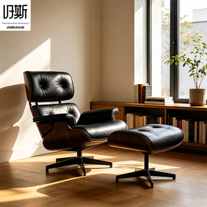 Sillón Reclinable Ergonómico de Cuero Genuino con Diseño Nórdico Moderno <span class=keywords><strong>para</strong></span> Hogar, <span class=keywords><strong>Oficina</strong></span>, Sala de Estar, Apartamento y Hotel - Product Image 2