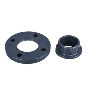 Brida de PVC-U de grado industrial, suelta, PN16, resistente a la corrosión química, gris oscuro - Product Image 2