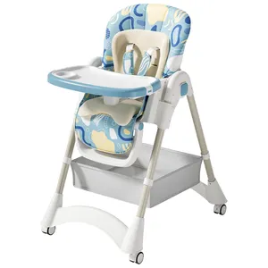 A buon mercato bambino In legno per bambini 4 In 1 apprendimento convertibile personalizzato Baby mangia Sitter alta sedia portatile