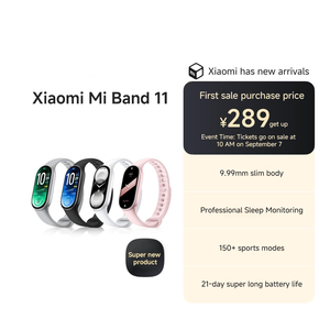 Bracelet intelligent original mi Smart Band 11 Standard Edition noir, écran AMOLED, autonomie de 21 jours, étanche 5ATM, moniteur de fréquence cardiaque - Product Image 1