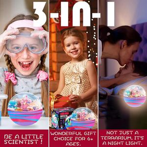 Kit de Terrario de Unicornio de Cristal para Cultivar en Casa, Kit Científico con Luz USB, Unicornio, Castillo, Juguetes Educativos DIY para Niños - Product Image 6