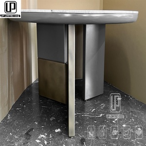 Fashionable Cheap Modern Luxury Homes Marble Round Rotating Dining <b>Table</b> <b>Black</b> Round Marble <b>Table</b> - Product Image 2