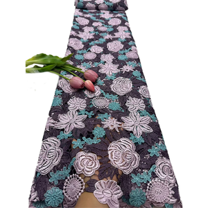 Tissu en dentelle soluble dans l'eau brodé NI.AI, dentelle guipure africaine de haute qualité pour la couture, destiné aux femmes nigérianes - Product Image 2