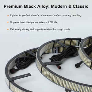 Bộ đèn <span class=keywords><strong>LED</strong></span> vòng xe tải 17 inch, 3 năm bảo hành, 10 hàng đèn viền nâng cấp lên <span class=keywords><strong>12</strong></span> hàng đèn trắng tinh khiết, dành cho xe địa hình - Product Image 6