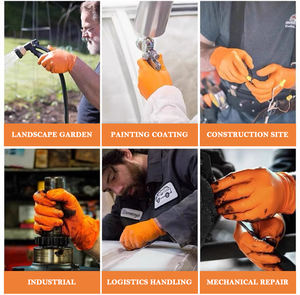 Guantes de nitrilo con agarre de diamante resistentes a productos químicos 9mil 10mil Guantes de nitrilo desechables de alta resistencia gruesos Pantalla táctil para uso industrial - Product Image 6