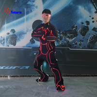 Costume LED Iron Man avec fil EL lumineux, tenue Cyberpunk pour spectacle de scène, boîte de nuit, festival, fête, événements