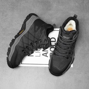 Nouveautés Hiver 2026 : Bottes décontractées d'extérieur pour hommes en cuir véritable et laine, semelle souple antidérapante et chaussures de neige chaudes - Product Image 2
