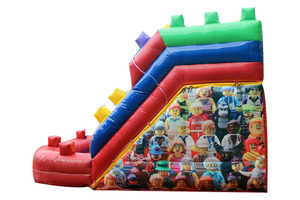 Château gonflable avec double toboggan, structure de jeu combinée pour enfants, château gonflable de qualité commerciale - Product Image 5