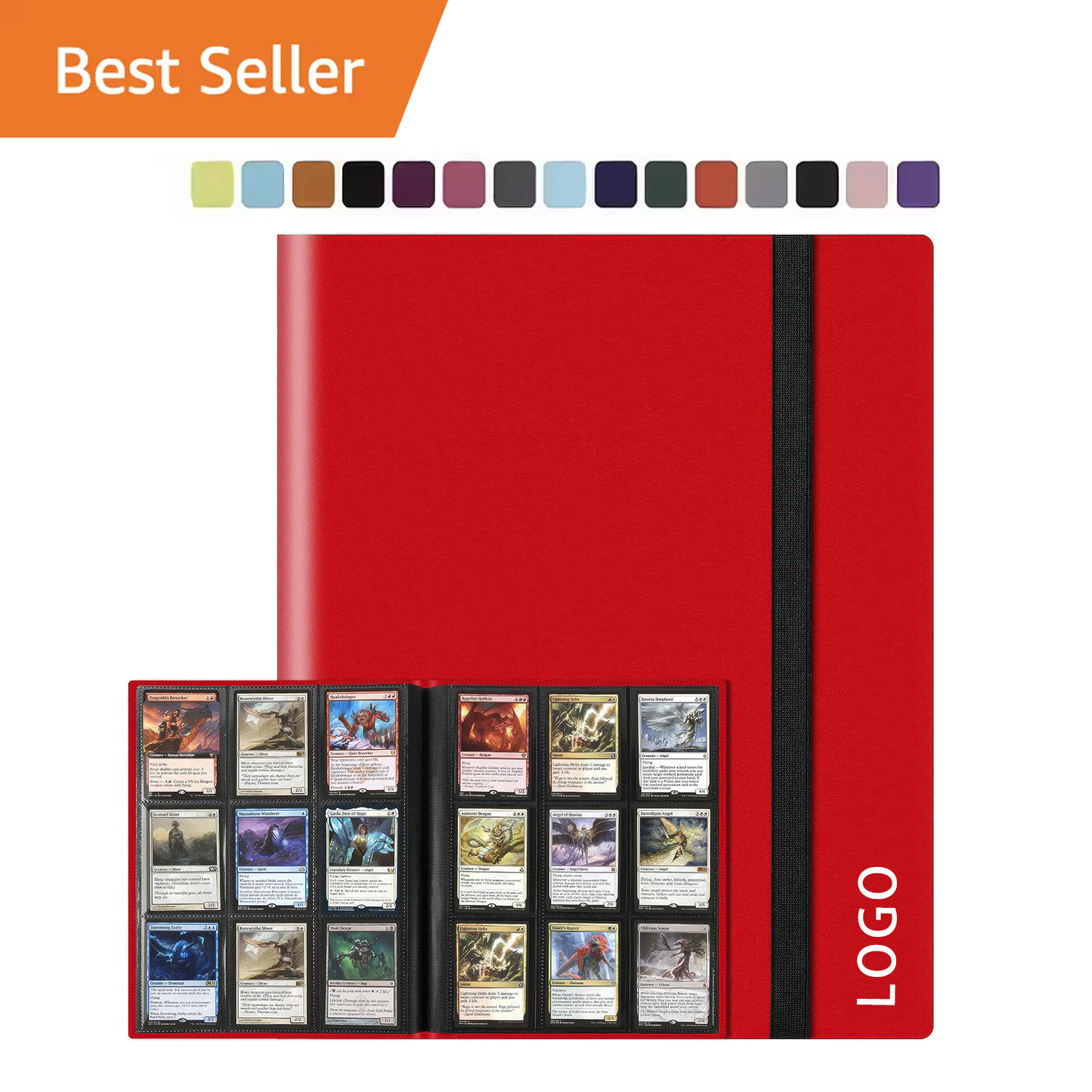 400-Card Trading Card Binder With Zipper - 4 Pocket Pages For Pokemon, Sports Cards & TCG Storage Collector Binder For Pokemon Cards 400-Card Trading Card Binder With Zipper - 4 Pocket Pages For Pokemon, Sports Cards & TCG Storage Collector Binder For Pokemon Cards