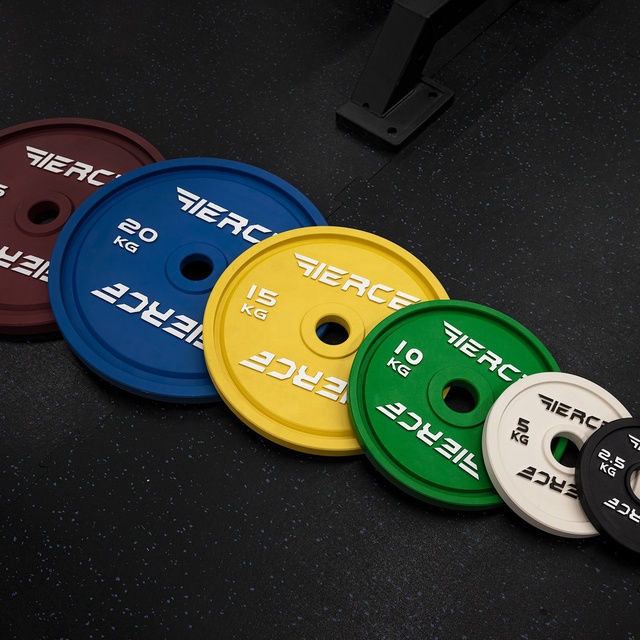 Fierce 0.25 to 25 kg Calibrated Steel Free Weights Set Cast Iron Weight Plates for Gym Powerlifting Colorful and Stylish