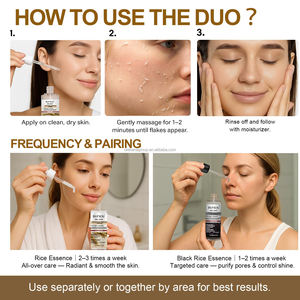 Ампулы для лица с рисом Private Label: Нежное отшелушивание, удаление черных точек и омертвевшей кожи. Ампулы с белым и черным рисом. - Product Image 6