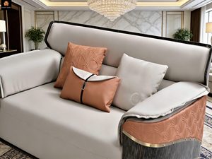 Juego de Sofás de Cuero Genuino Moderno y Acogedor de Lujo, Impermeable, con Comodidad Suave y Tamaño Personalizable para Sala de Estar - Product Image 4