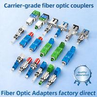 Adaptador de Fibra Óptica SC a LC, Acoplador Híbrido UPC, Monomodo, FTTH, FTTX, Baja Pérdida de Inserción, Grado Telecomunicaciones, Macho-Hembra