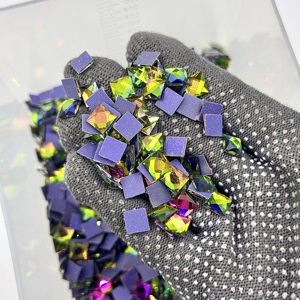 批发 100 件 <span class=keywords><strong>DMC</strong></span> 优质环保玻璃方形水晶钻头 3D 钻石画配件，适用于钻石艺术 DIY - Product Image 1