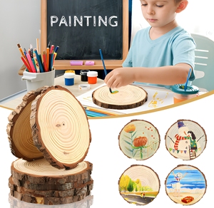 Rondelles et plaques de bois naturelles écologiques non finies pour centres de table de mariage, décoration et projets de peinture DIY - Product Image 4