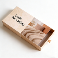 Boîte d'emballage personnalisée pour draps et taies d'oreiller avec logo, boîte de rangement en papier pour literie et oreillers avec couvercle coulissant