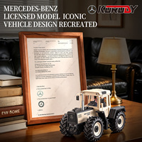 Tracteur RC Mercedes-Benz MB 1000 sous licence 1:24, 2.4G 10CH, véhicule agricole télécommandé avec carrosserie métallique, camion RC tout-terrain jouet
