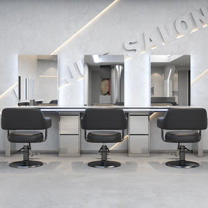 Miroir de salon de coiffure haut de gamme table miroir de salon de coiffure table de miroir spéciale en acier inoxydable table de miroir de repassage et de teinture - Product Image 6