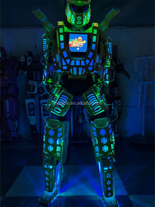 Disfraz de DJ con Robot gigante LED, talla única, ropa de actuación para zancos de salón, caminante, baile flamenco luminoso - Product Image 6