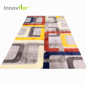 Tapis de salon écologique fait à la Machine, populaire et personnalisé, imprimés à fleurs bleues, pour le salon, importé du Pakistan - Product Image 4