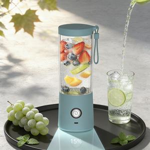 Licuadora USB de 450 ml, a prueba de fugas, eléctrica, libre de BPA, resistente, portátil, exprimidor rápido en 30 segundos, para caravanas/coches, uso en exteriores, gran capacidad, con batería, para alimentos - Product Image 2