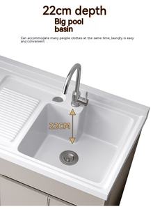 خزانة لغسيل الملابس بتصميم أوروبي حديث مقاومة للماء 2024 أفضل بيع بسعر المصنع خزانة مطبخ خشبية مخصصة - Product Image 5