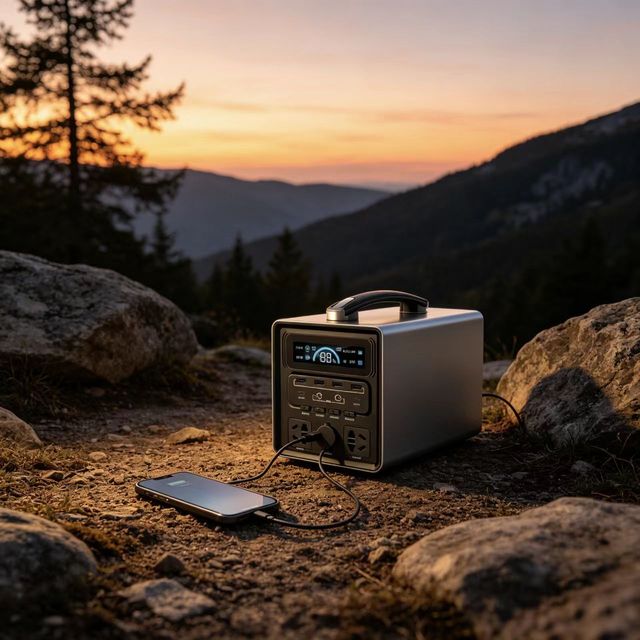 384Wh 400W/600W Pure Sine Wave Solar Generator Power Station with 14.6V 5A Charger & Lithium Battery for Camping Emergency