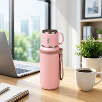Bouteilles d'eau isothermes modernes en acier inoxydable à double paroi de 600 ml, tasses à café sous vide avec couvercles et filtre à thé pour le voyage