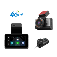 Caméra de tableau de bord 2k à vision nocturne 4g à double objectif avec carte Wifi Gps Fit Max 256g Prise en charge de la diffusion en direct 4g pour le suivi des véhicules