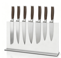 Porte-couteaux magnétique universel double face, porte-couteaux de grande capacité en acier inoxydable SUS304 pour ustensiles de cuisine
