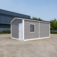 Maison conteneur démontable de 20 pieds avec toit à pignon à vendre – Bureau d'ingénierie sur mesure avec salle de bain pour chantiers de construction