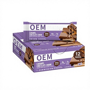Besleyici <span class=keywords><strong>Protein</strong></span> Bar Hapları OEM Özelleştirme, Spor ve Fitness için Öğün Yerine Geçen, Geliştirilmiş Kemik Yoğunluğu Sağlayan 12 Bar - Product Image 1