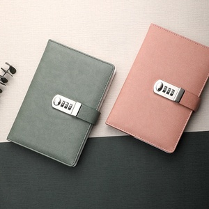 Diario secreto A5 personalizado de tapa dura, soporte para bolígrafo, diario escolar, cuero PU, negocios, oficina, cuaderno ejecutivo con bloqueo de código - Product Image 3