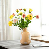 Lait créatif jade oblique verre hydroponique couleur bouteille vase sol verre vase grandes rayures rétro simple décoration vase à fleurs