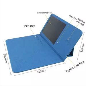 Multifunktion ales 15W 3-in-1 kabelloses Schnelllade-Leder-Schreib block 3 1 Office Mouse <span class=keywords><strong>pad</strong></span> Flüssigkristall-Display Lagerbestand - Product Image 5