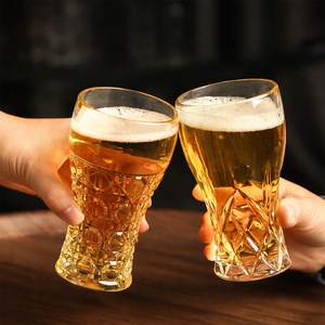 Vaso de Cerveza Clásico al por Mayor, Vaso de Cerveza <span class=keywords><strong>Artesanal</strong></span> Transparente y Resistente, Jarra de Cerveza sin Plomo para Bar y Degustación de Cervezas - Product Image 3