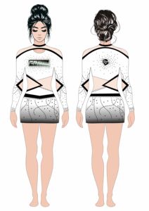 Ingrosso personalizzato manica lunga Elite Cheerleading uniformi <span class=keywords><strong>in</strong></span> costumi di danza nera per cheerleader ragazze Performance di danza usura - Product Image 5